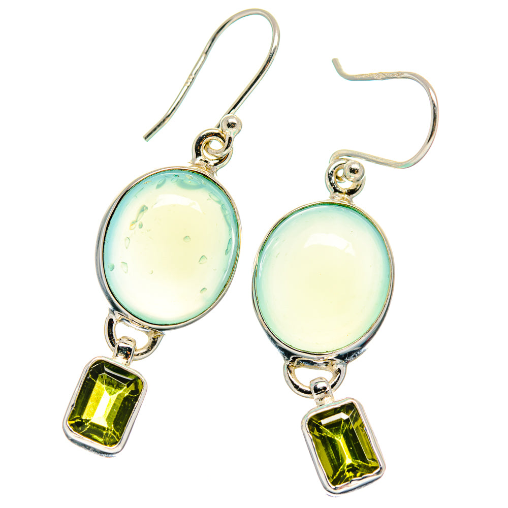 Aqua Chalcedony Earrings handcrafted by Anasilvercos - EARR423938