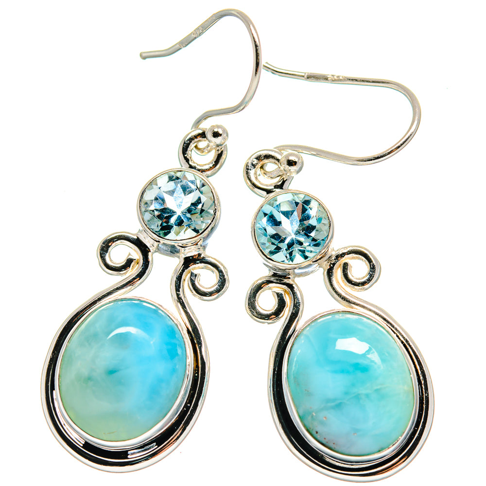 Larimar Earrings handcrafted by Anasilvercos - EARR423949