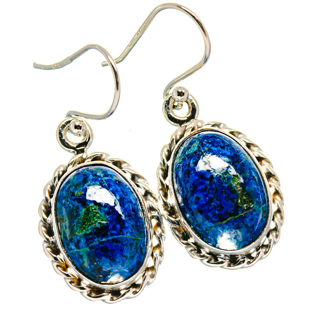 Azurite Earrings handcrafted by Anasilvercos - EARR423956