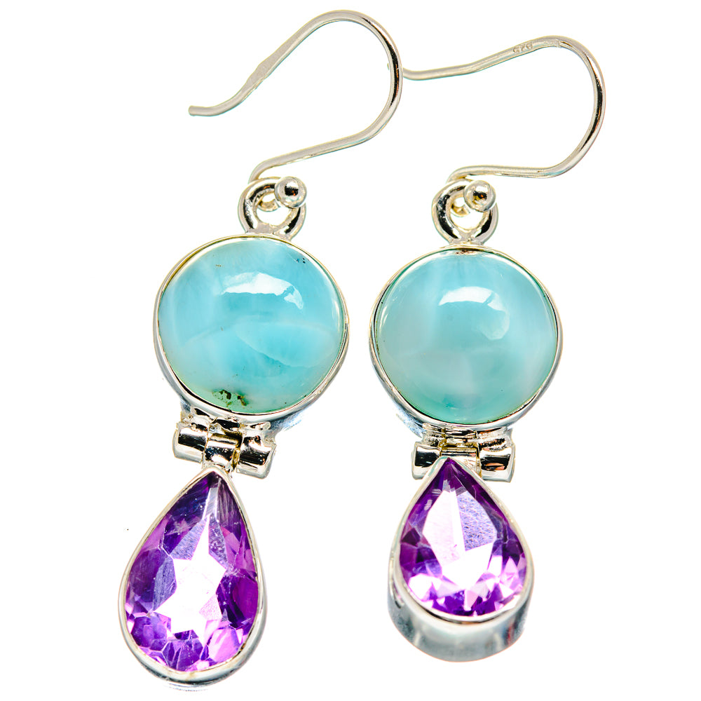 Larimar Earrings handcrafted by Anasilvercos - EARR423964