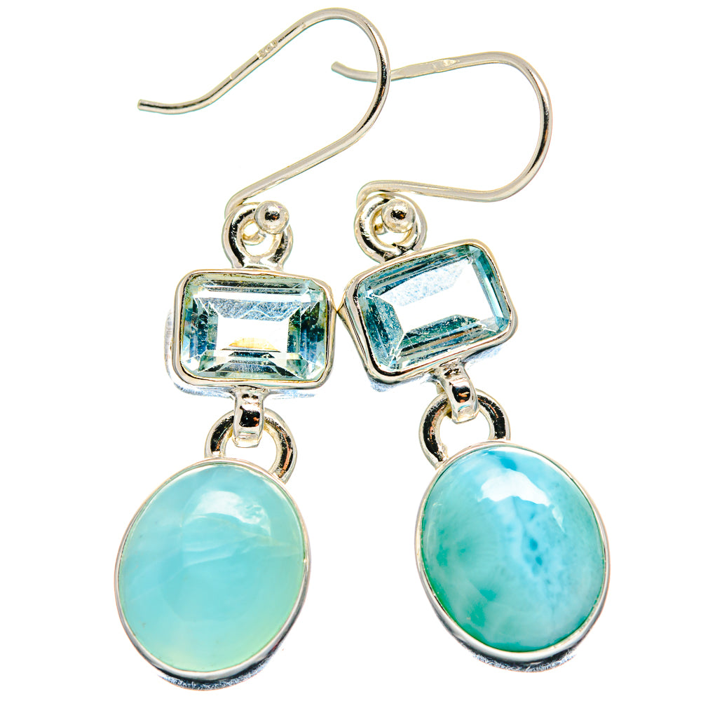 Larimar Earrings handcrafted by Anasilvercos - EARR423968
