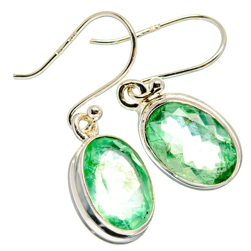 Green Fluorite Earrings handcrafted by Anasilvercos - EARR423975