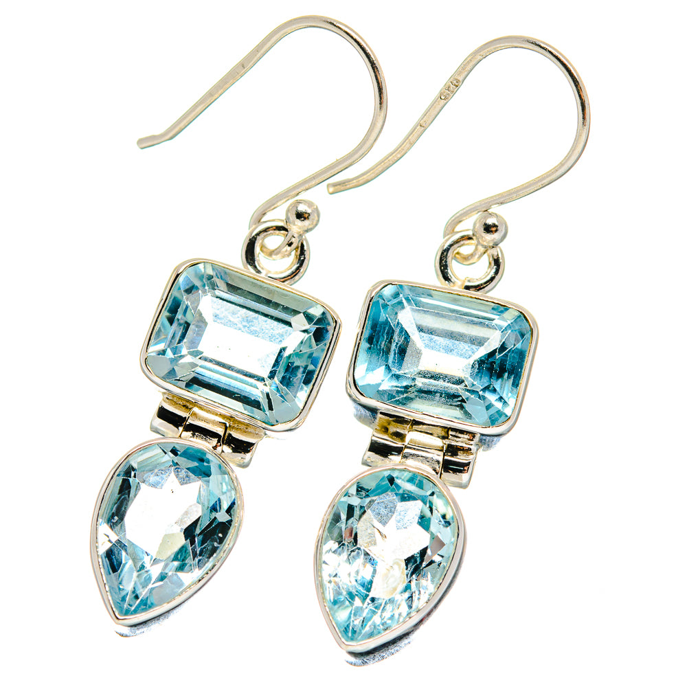 Blue Topaz Earrings handcrafted by Anasilvercos - EARR423982