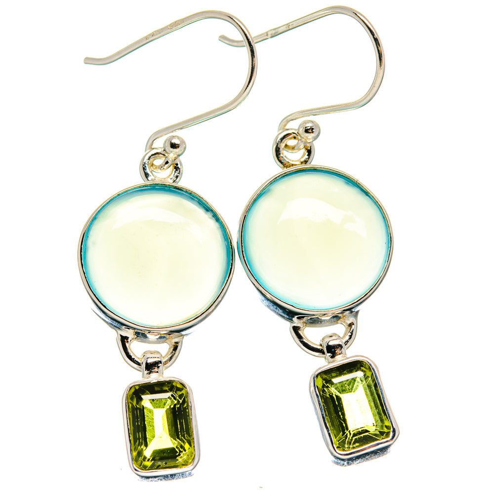 Aqua Chalcedony Earrings handcrafted by Anasilvercos - EARR423986