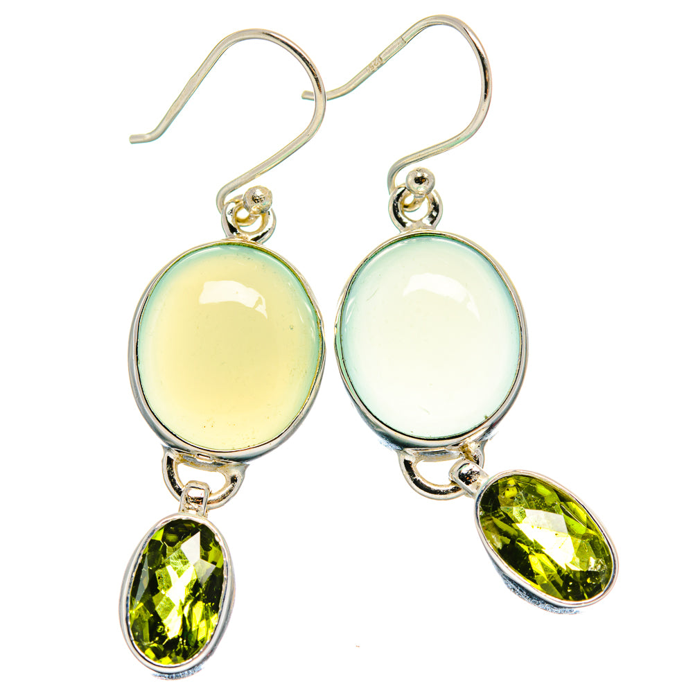 Aqua Chalcedony Earrings handcrafted by Anasilvercos - EARR423991