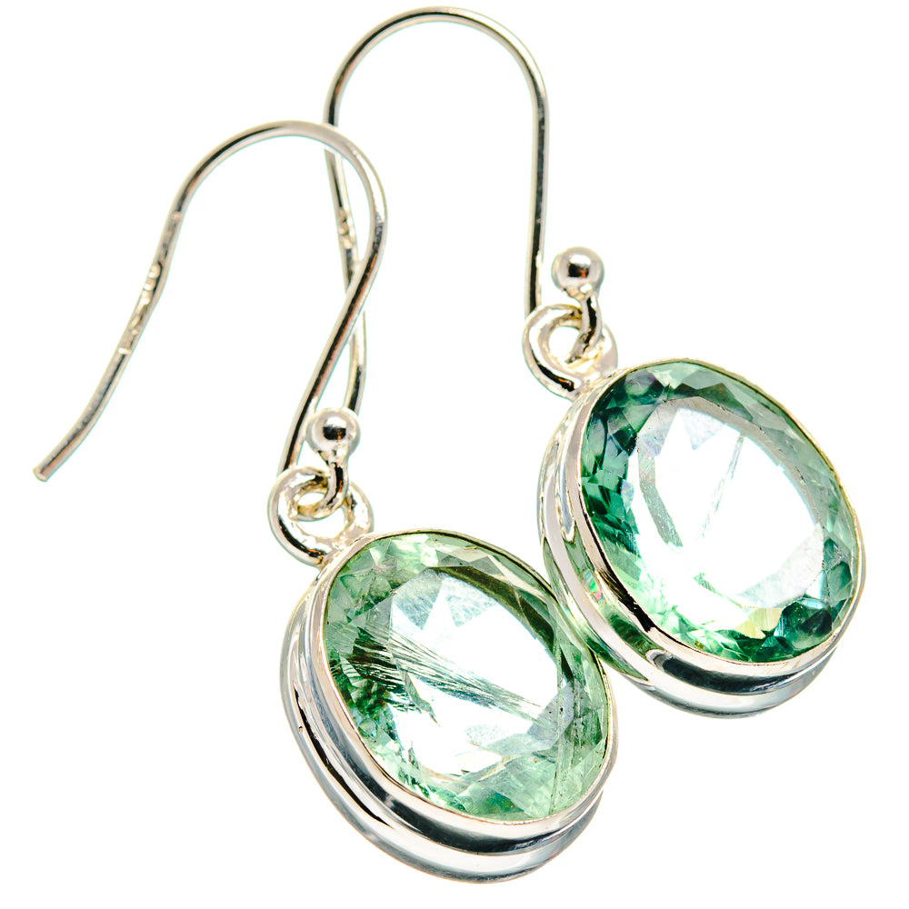 Green Fluorite Earrings handcrafted by Anasilvercos - EARR423999