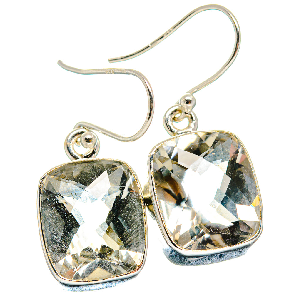 Green Amethyst Earrings handcrafted by Anasilvercos - EARR424000
