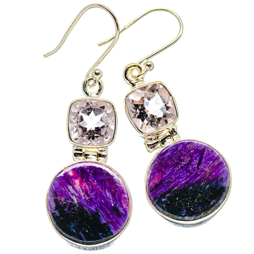 Charoite Earrings handcrafted by Anasilvercos - EARR424001