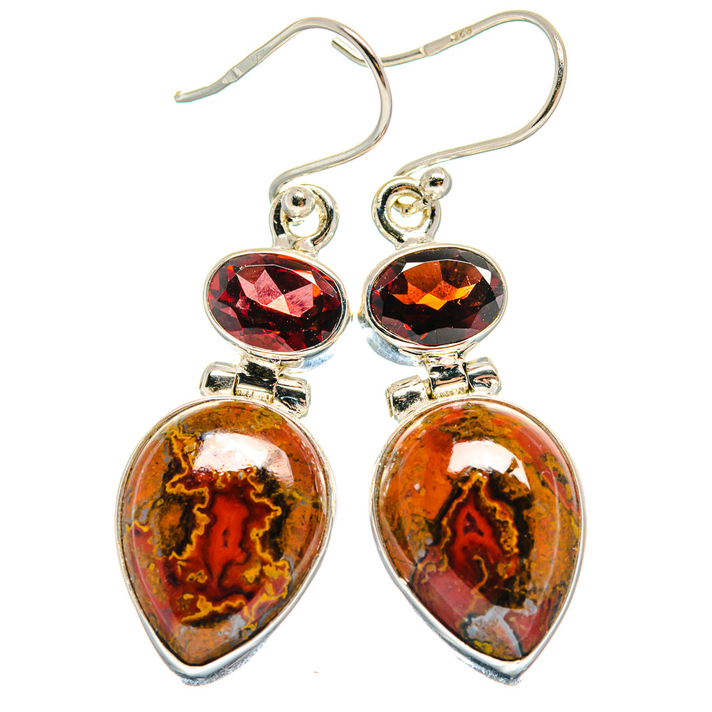 Mahogany Obsidian Earrings handcrafted by Anasilvercos - EARR424002