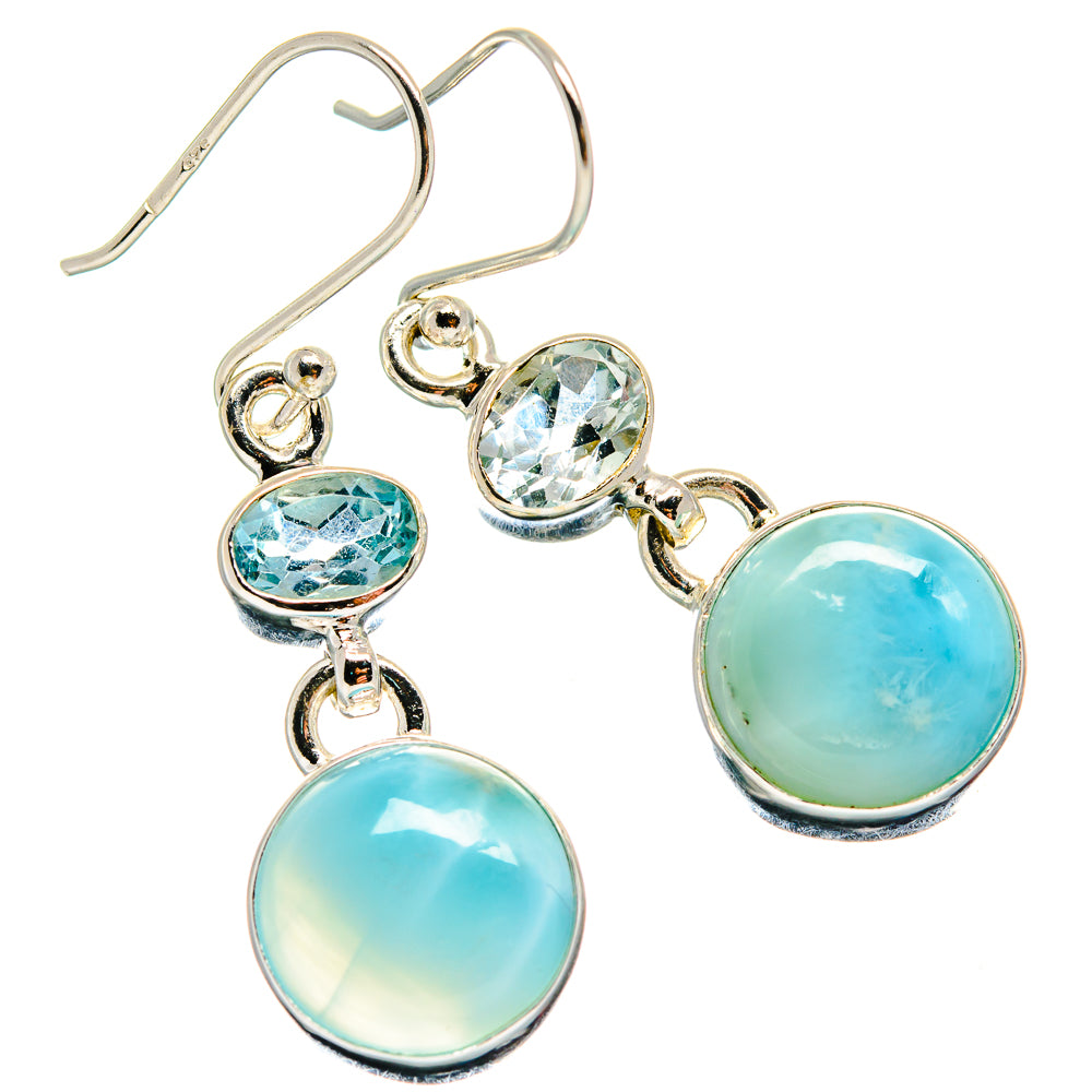 Larimar Earrings handcrafted by Anasilvercos - EARR424008