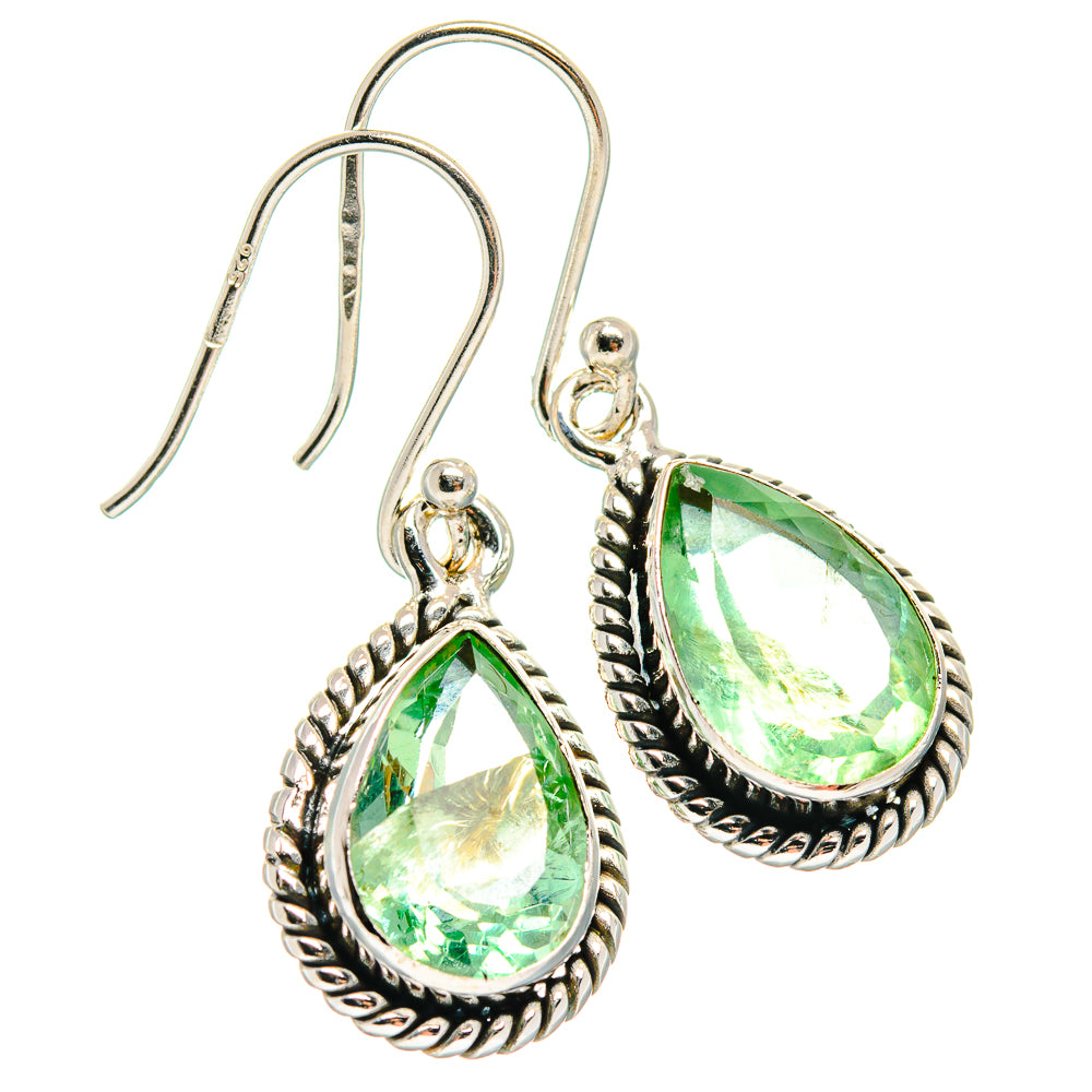 Green Fluorite Earrings handcrafted by Anasilvercos - EARR424012