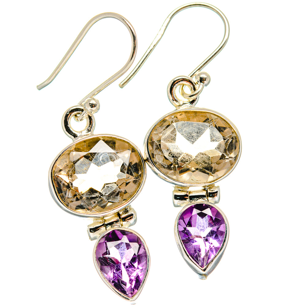 Smoky Quartz Earrings handcrafted by Anasilvercos - EARR424014