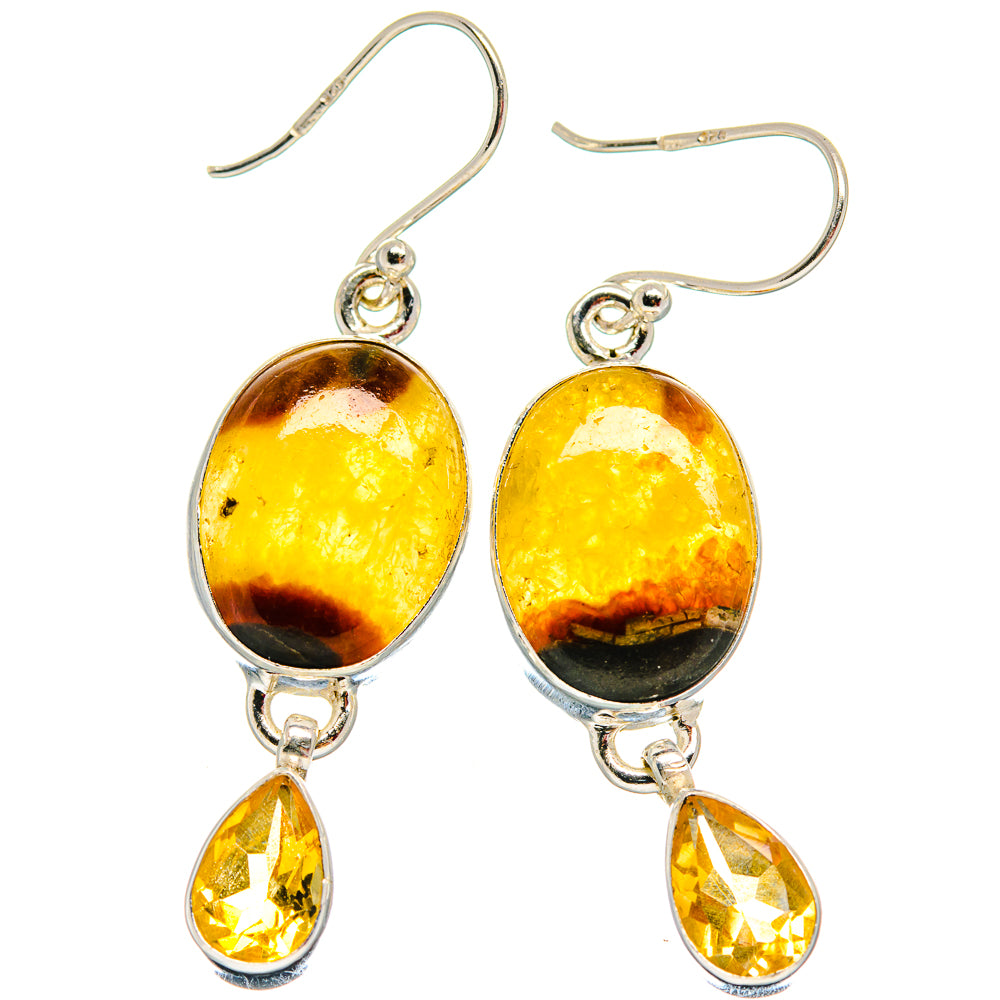 Septarian Nodule Earrings handcrafted by Anasilvercos - EARR424025