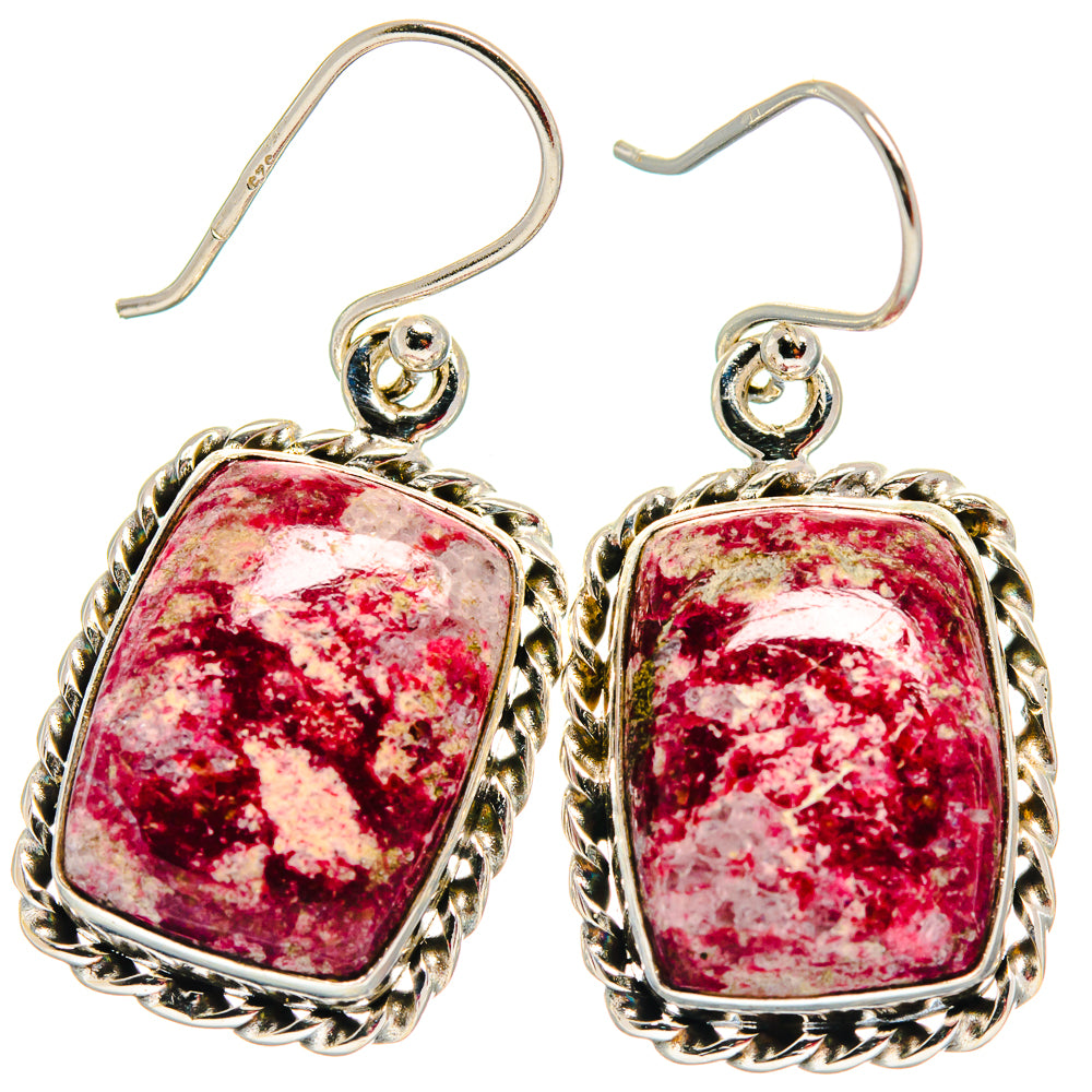 Thulite Earrings handcrafted by Anasilvercos - EARR424028