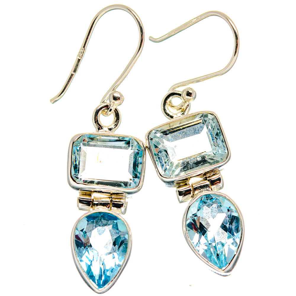 Blue Topaz Earrings handcrafted by Anasilvercos - EARR424029