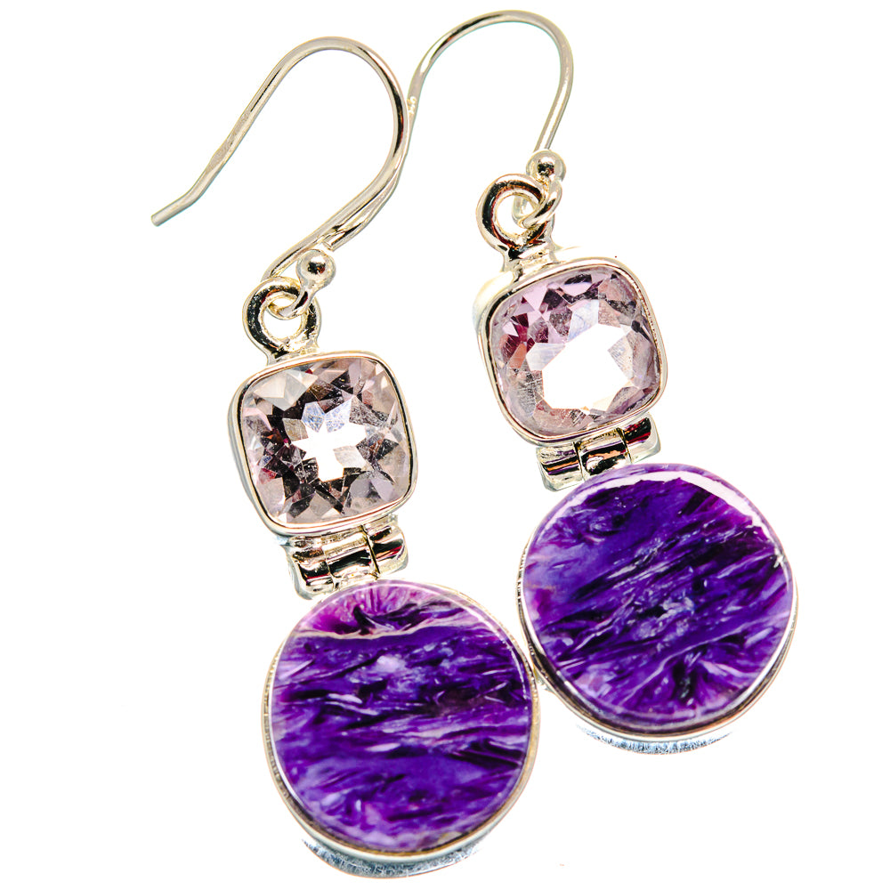 Charoite Earrings handcrafted by Anasilvercos - EARR424031