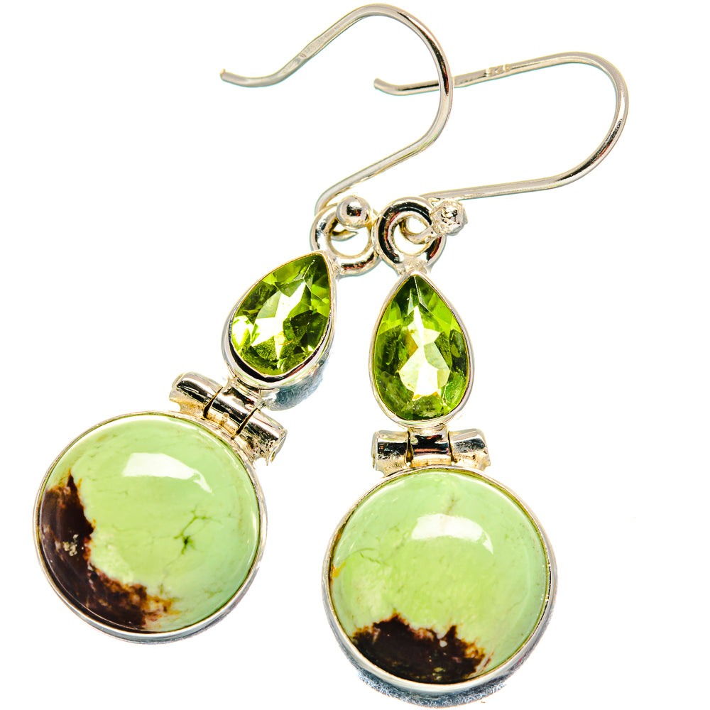 Lemon Chrysoprase Earrings handcrafted by Anasilvercos - EARR424035