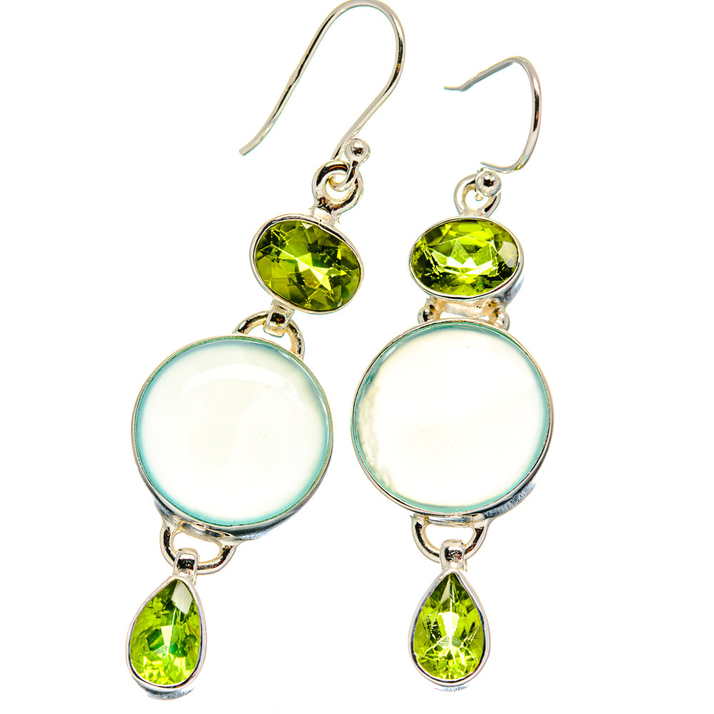 Aqua Chalcedony Earrings handcrafted by Anasilvercos - EARR424044