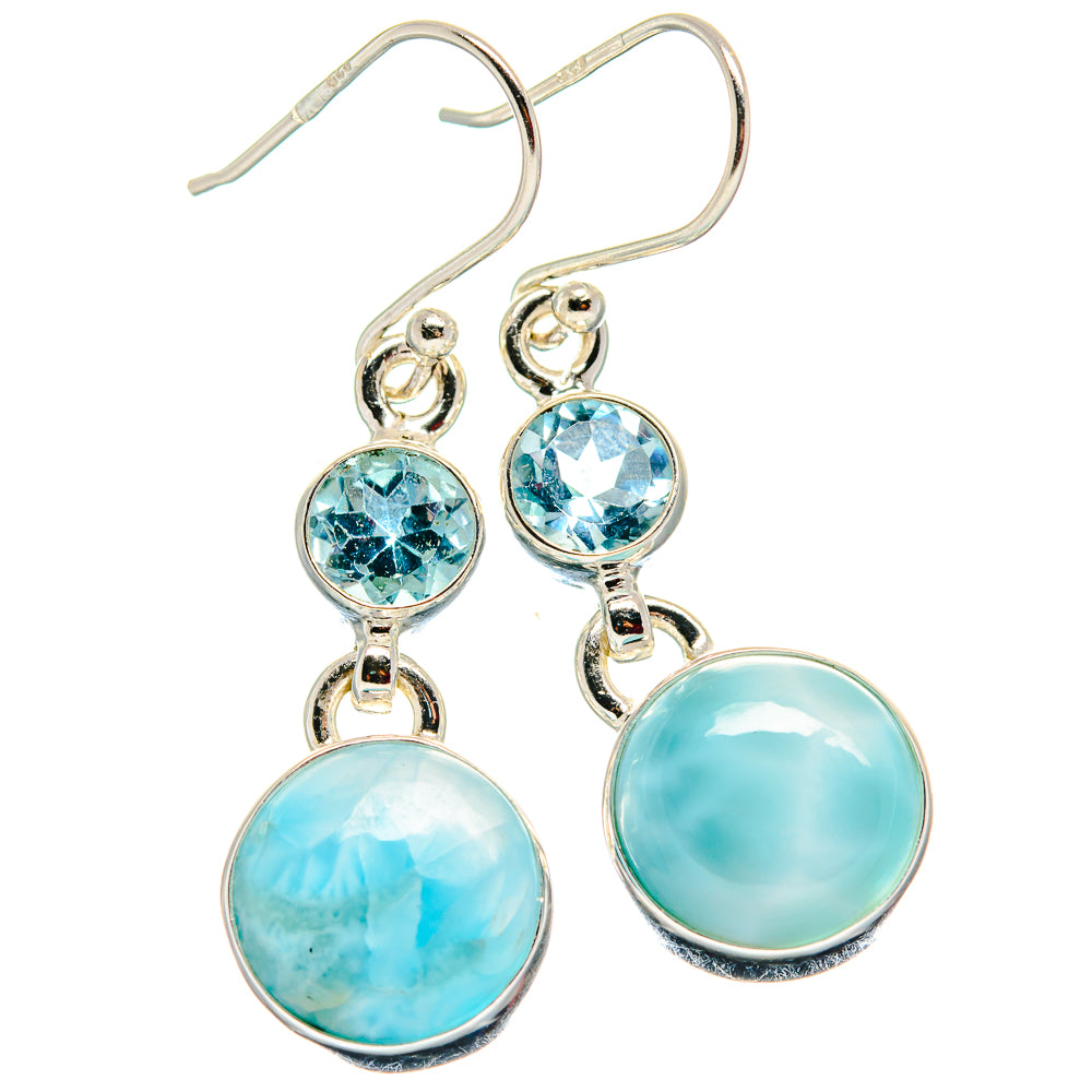 Larimar Earrings handcrafted by Anasilvercos - EARR424049
