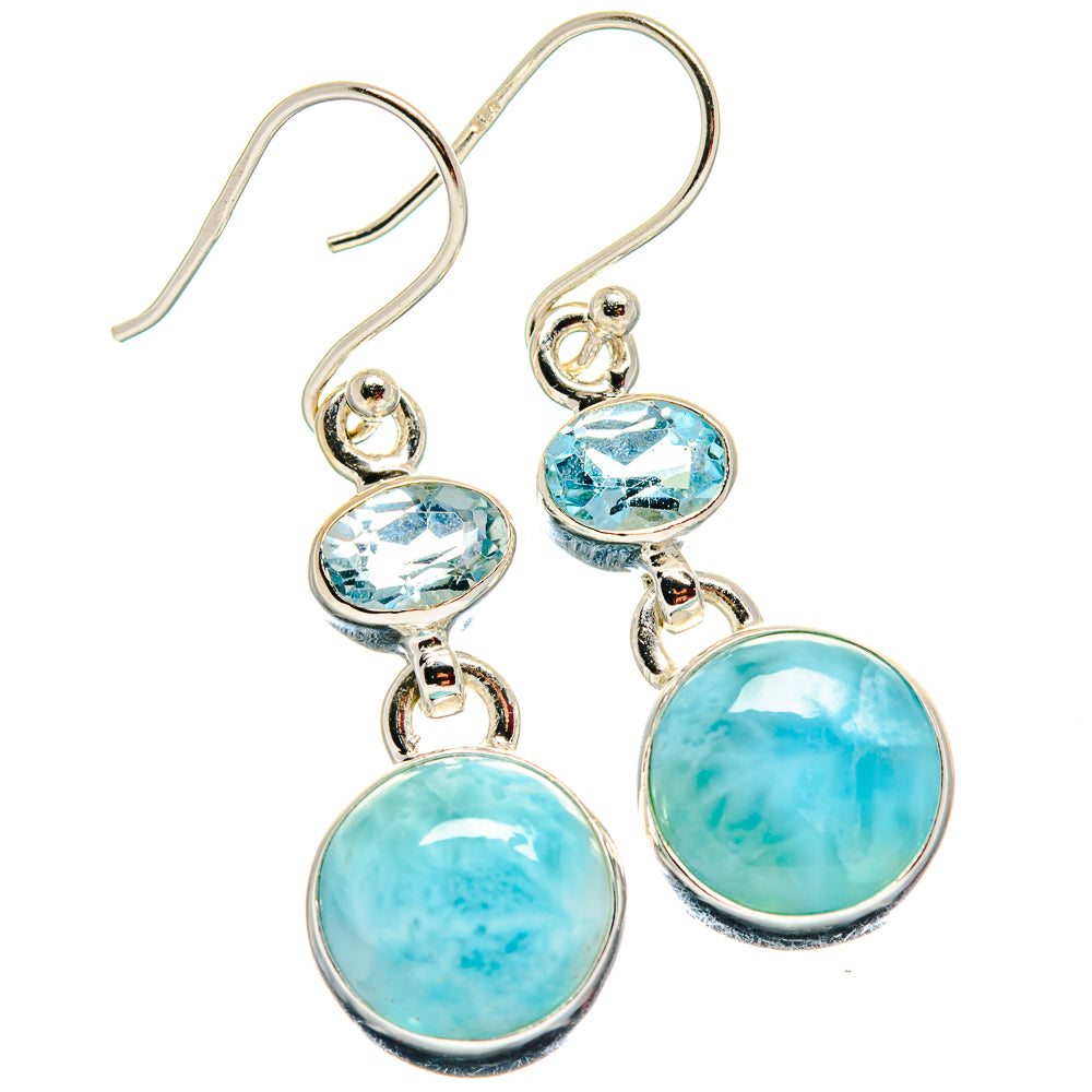 Larimar Earrings handcrafted by Anasilvercos - EARR424054
