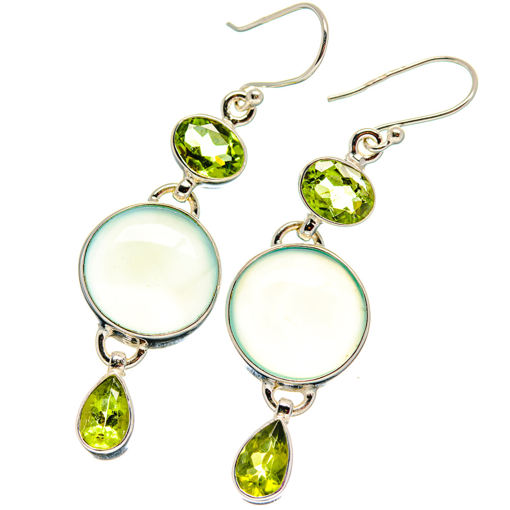 Aqua Chalcedony Earrings handcrafted by Anasilvercos - EARR424057