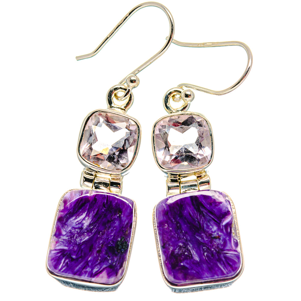 Charoite Earrings handcrafted by Anasilvercos - EARR424058
