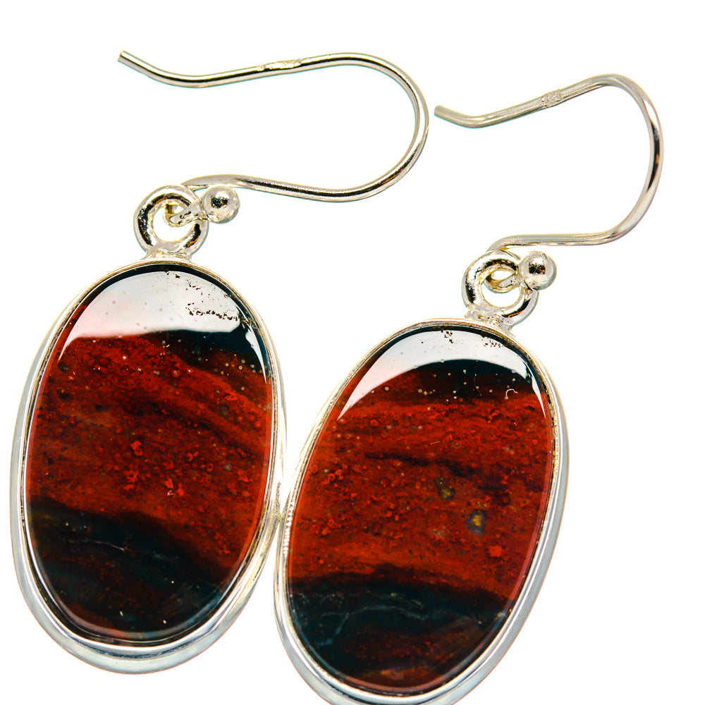 Bloodstone Earrings handcrafted by Anasilvercos - EARR424066