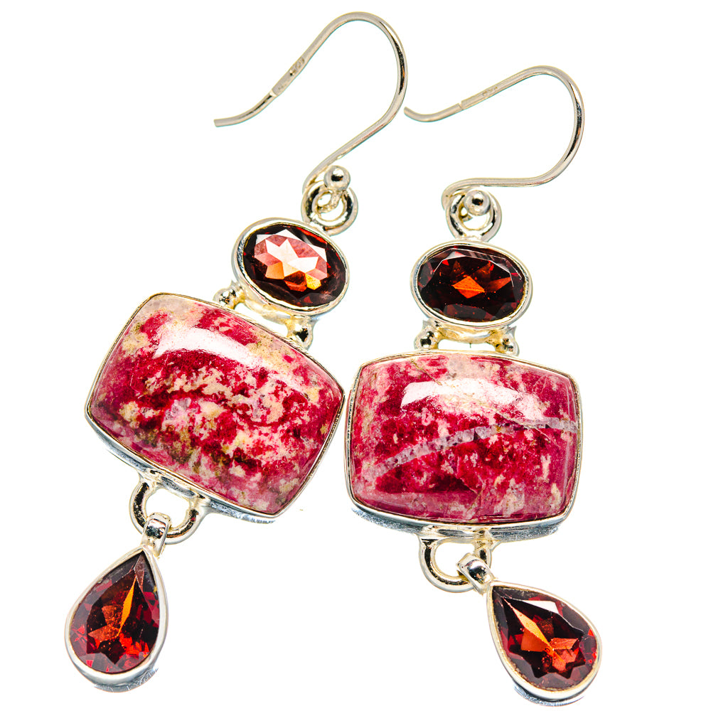 Thulite Earrings handcrafted by Anasilvercos - EARR424082