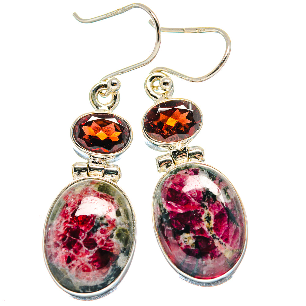 Russian Eudialyte Earrings handcrafted by Anasilvercos - EARR424086