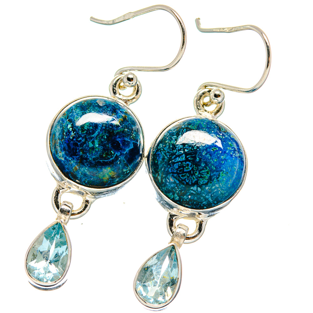 Azurite Earrings handcrafted by Anasilvercos - EARR424087