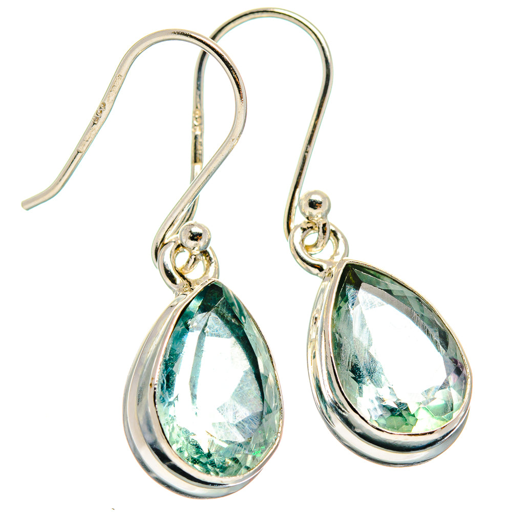Blue Fluorite Earrings handcrafted by Anasilvercos - EARR424090