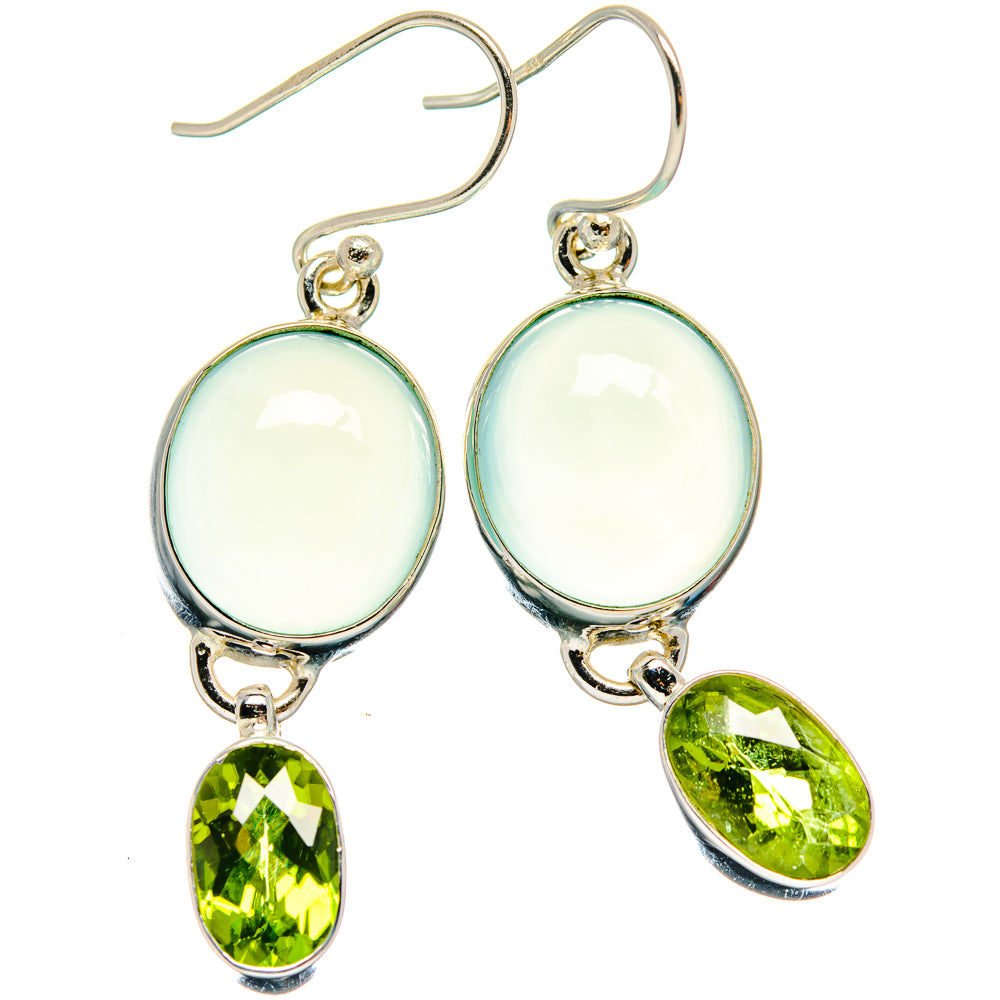 Aqua Chalcedony Earrings handcrafted by Anasilvercos - EARR424094