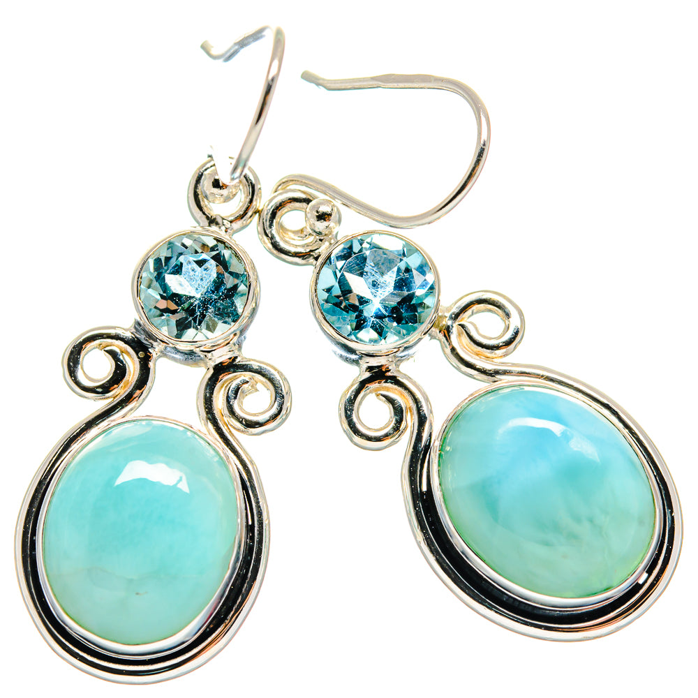 Larimar Earrings handcrafted by Anasilvercos - EARR424097