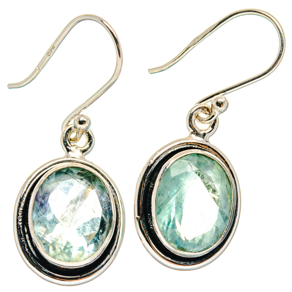 Blue Fluorite Earrings handcrafted by Anasilvercos - EARR424112