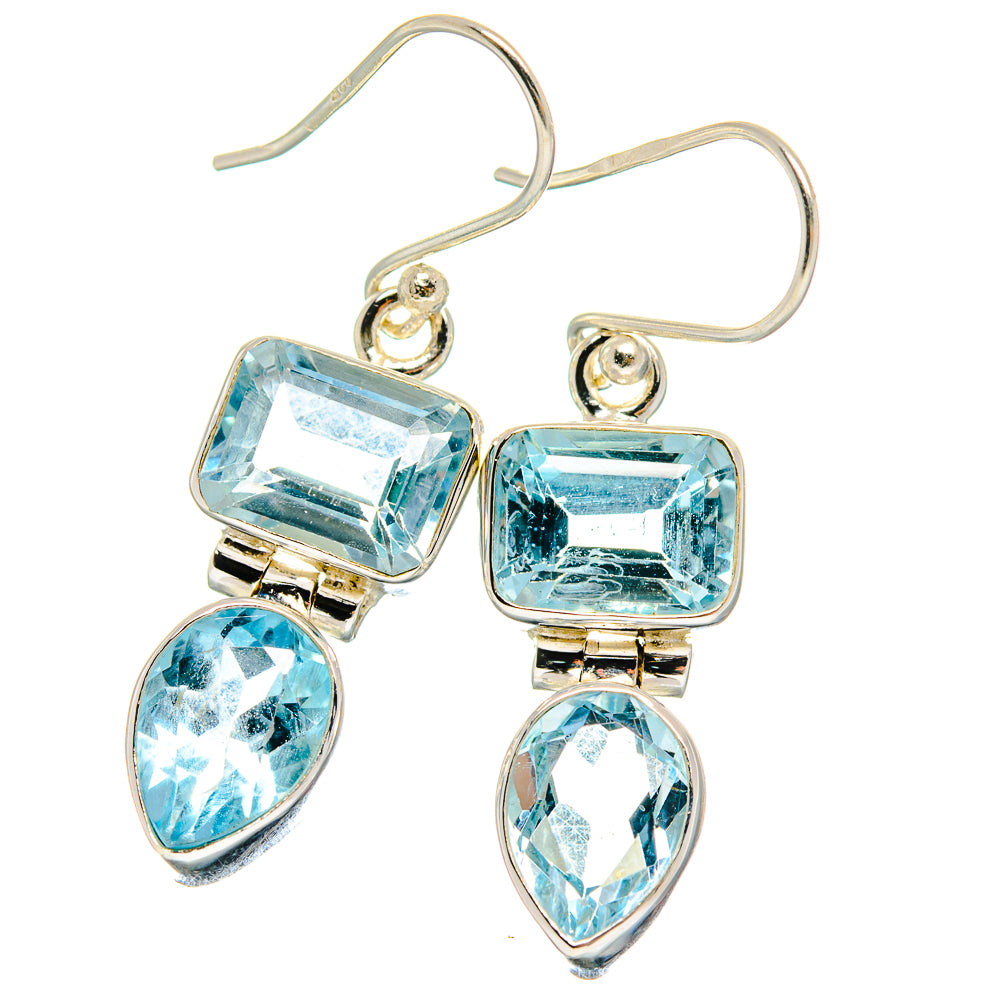 Blue Topaz Earrings handcrafted by Anasilvercos - EARR424117