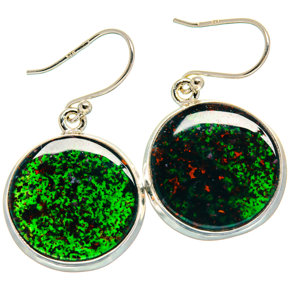 Bloodstone Earrings handcrafted by Anasilvercos - EARR424120