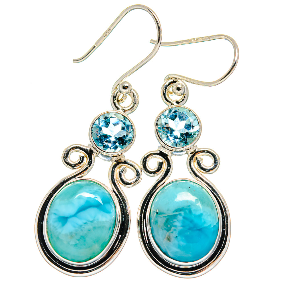 Larimar Earrings handcrafted by Anasilvercos - EARR424121