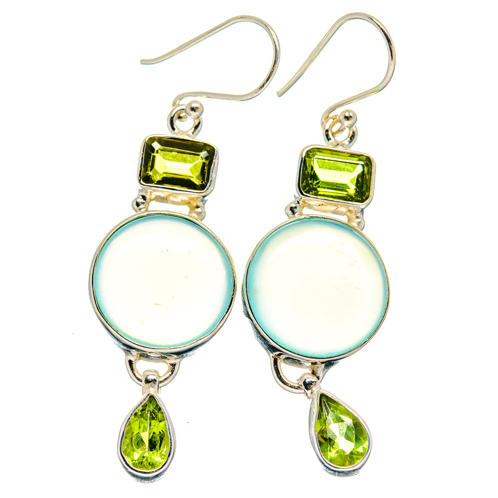 Aqua Chalcedony Earrings handcrafted by Anasilvercos - EARR424128
