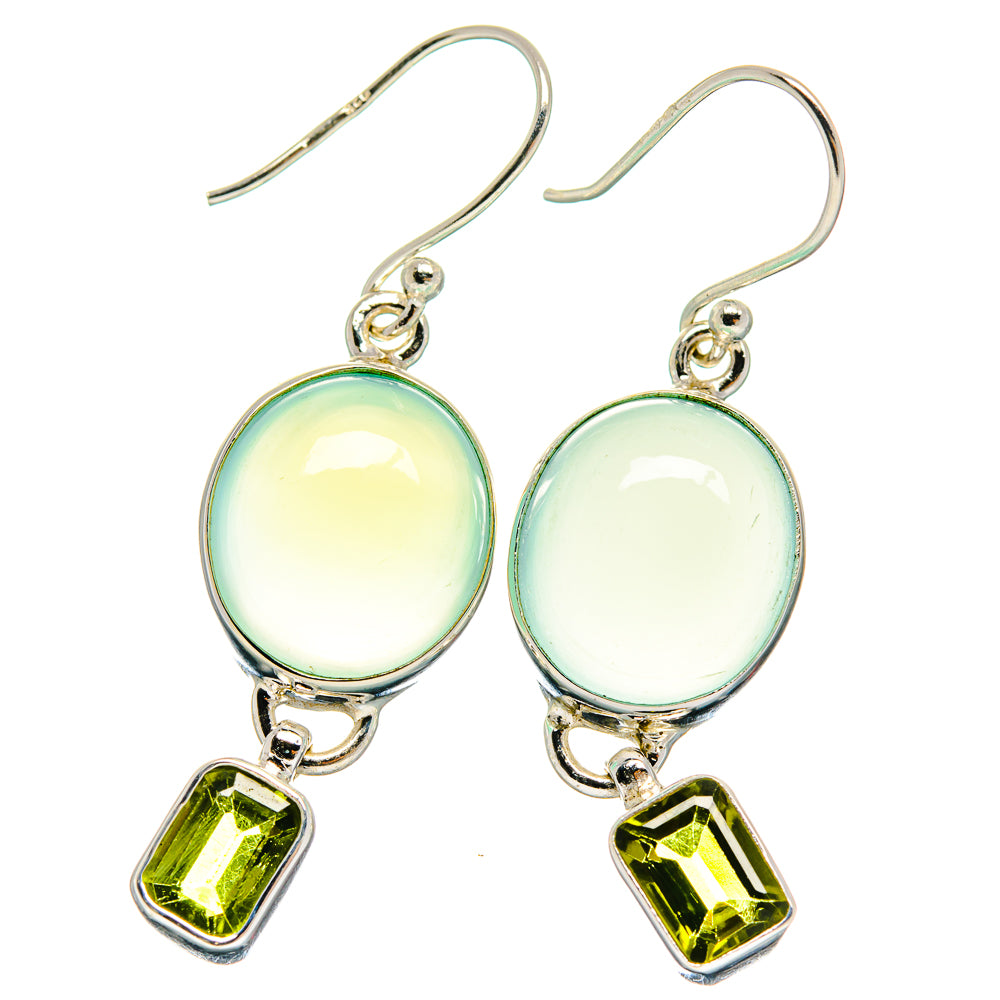 Aqua Chalcedony Earrings handcrafted by Anasilvercos - EARR424130 - Photo 2