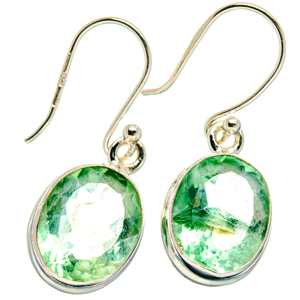 Green Fluorite Earrings handcrafted by Anasilvercos - EARR424138