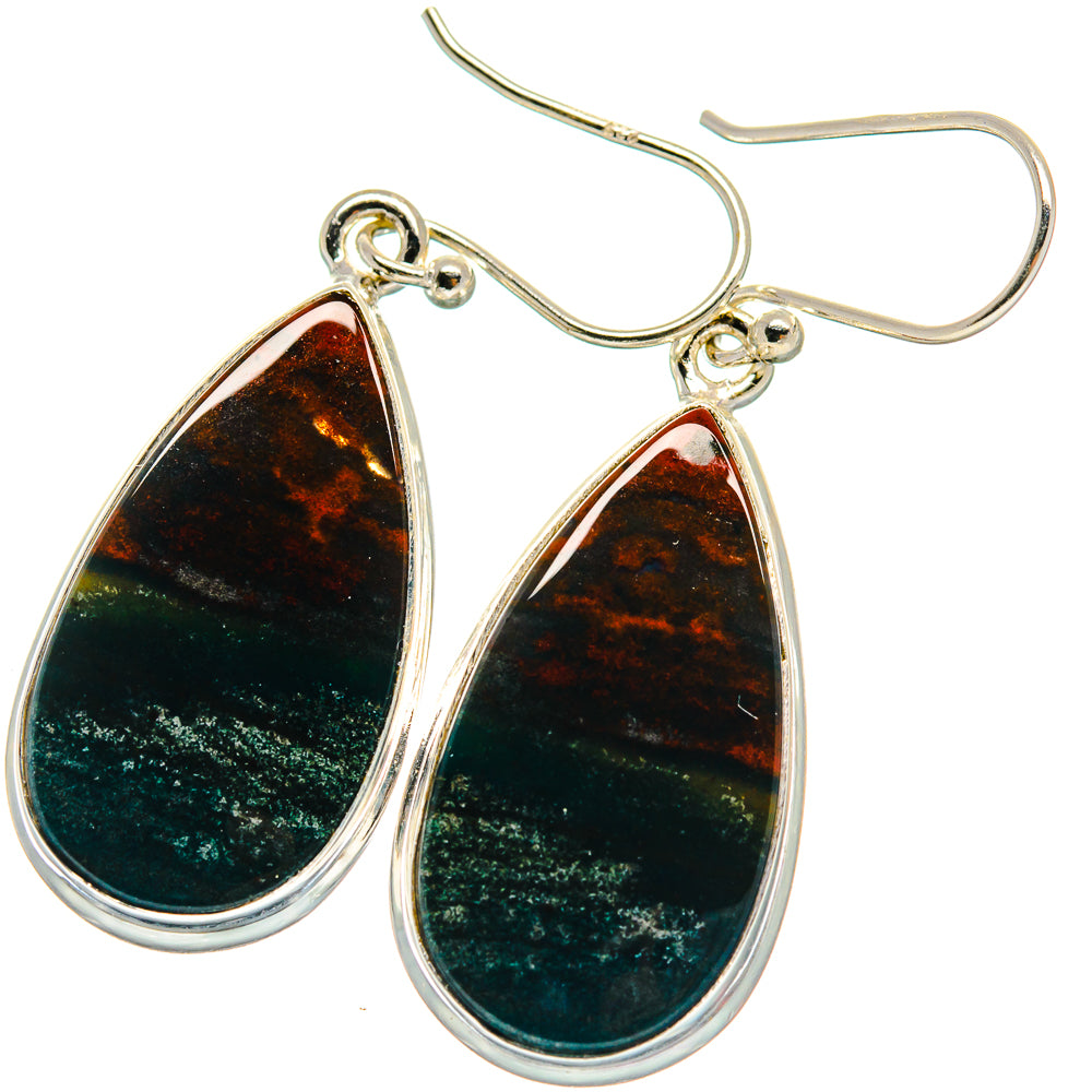 Bloodstone Earrings handcrafted by Anasilvercos - EARR424139