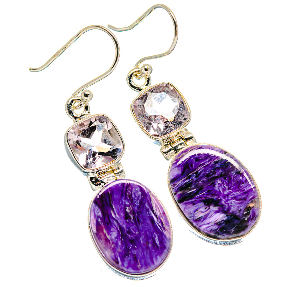 Charoite Earrings handcrafted by Anasilvercos - EARR424143