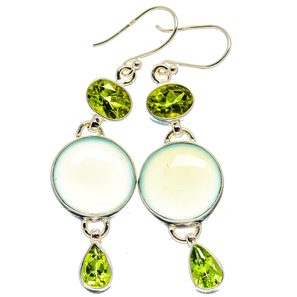 Aqua Chalcedony Earrings handcrafted by Anasilvercos - EARR424149