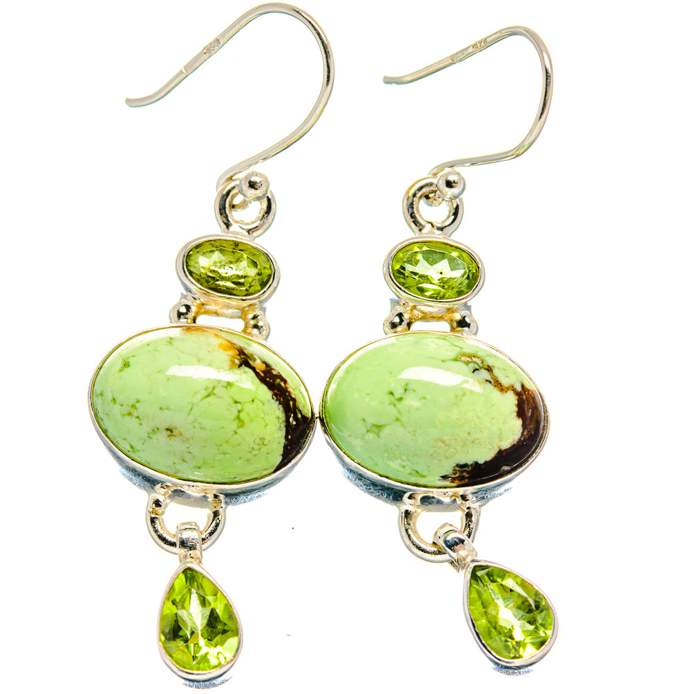Lemon Chrysoprase Earrings handcrafted by Anasilvercos - EARR424151
