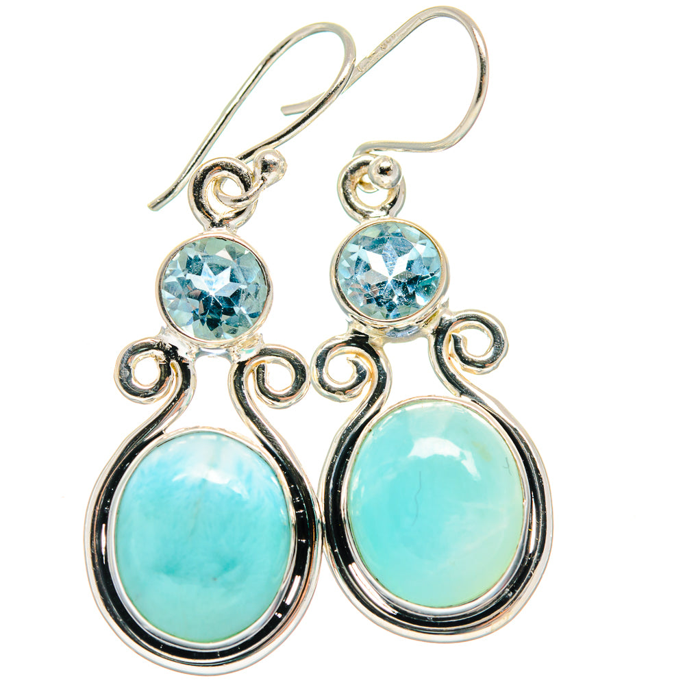 Larimar Earrings handcrafted by Anasilvercos - EARR424155
