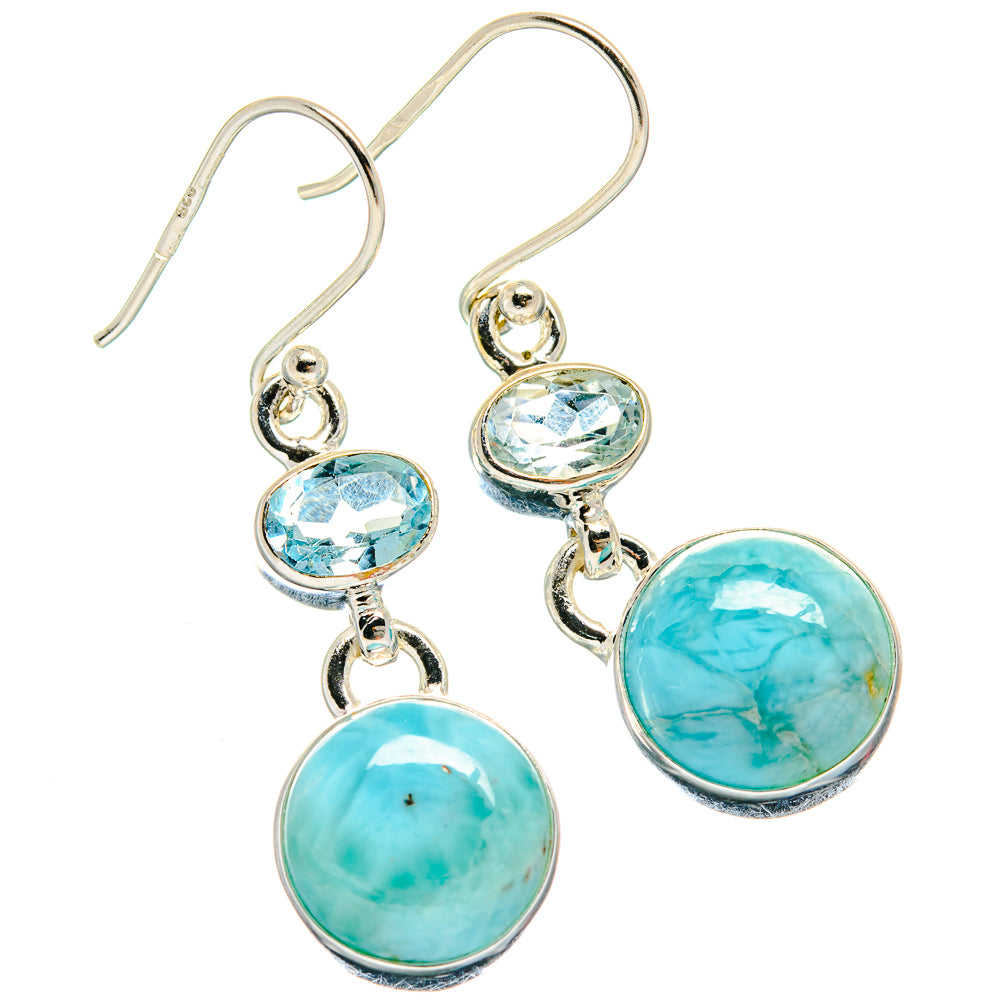 Larimar Earrings handcrafted by Anasilvercos - EARR424158