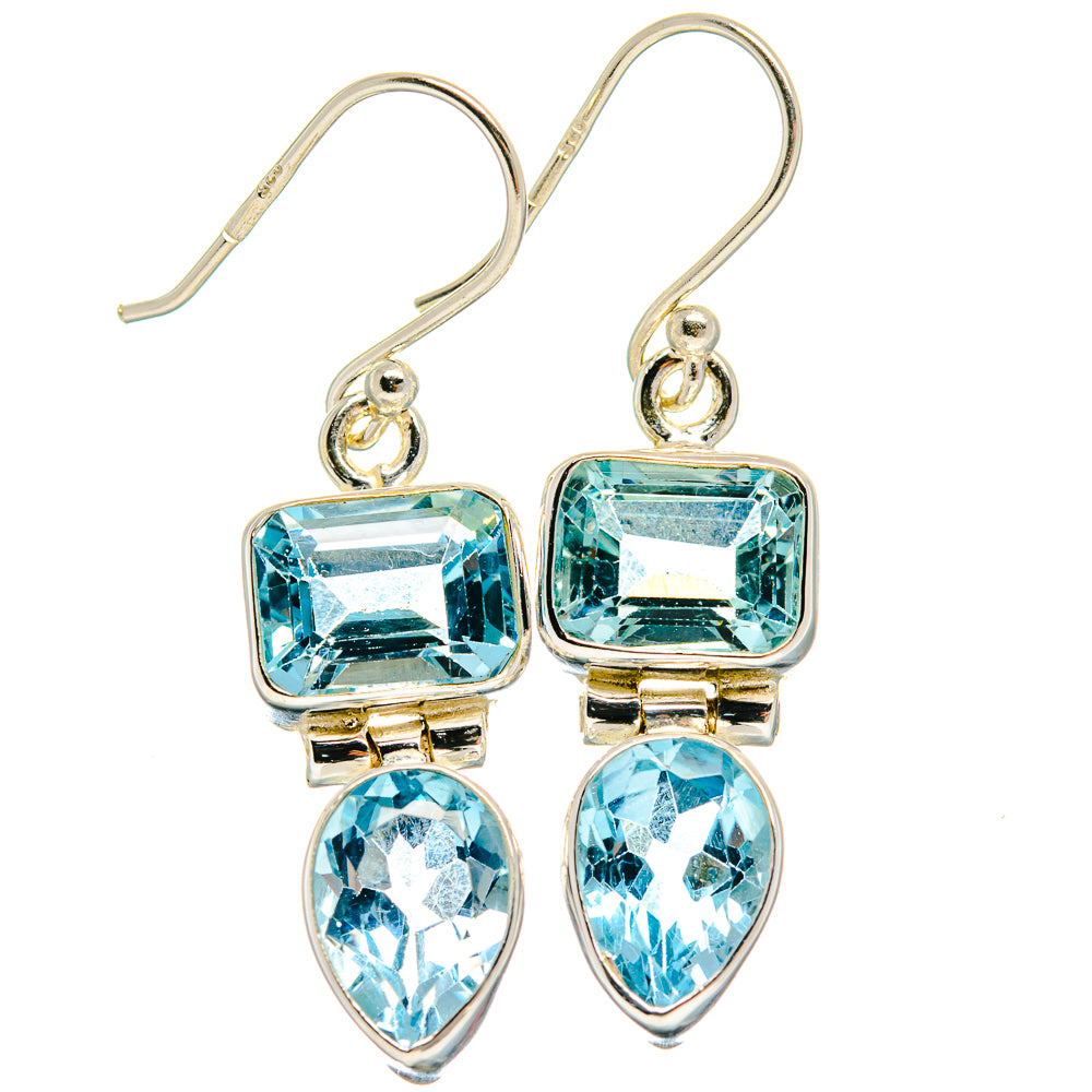 Blue Topaz Earrings handcrafted by Anasilvercos - EARR424160