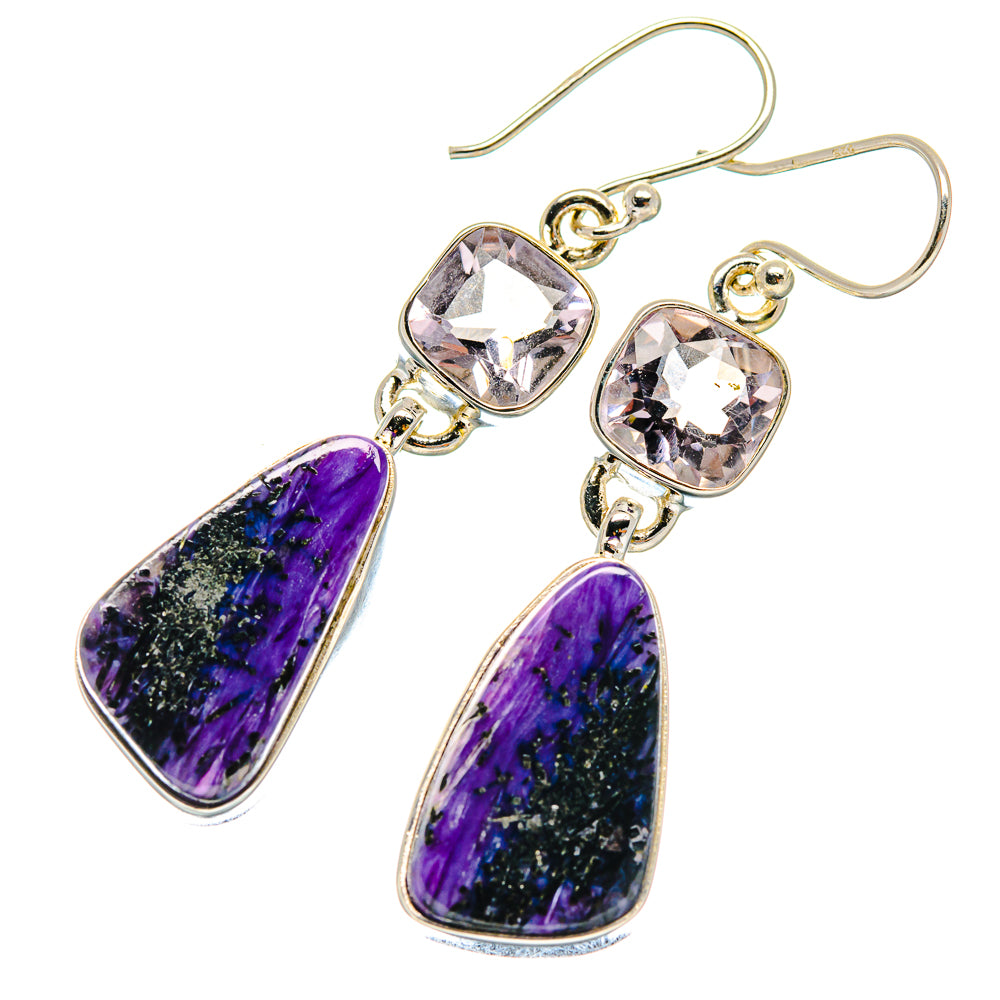 Charoite Earrings handcrafted by Anasilvercos - EARR424166