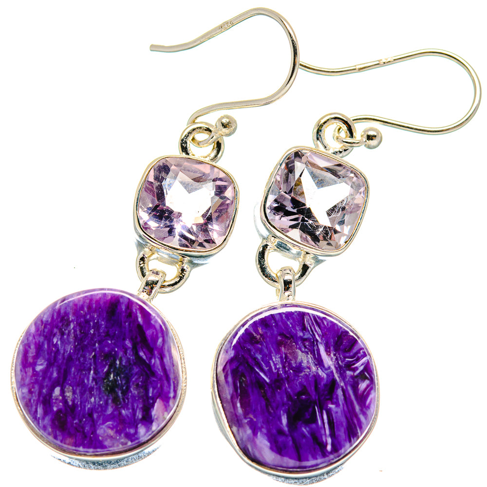 Charoite Earrings handcrafted by Anasilvercos - EARR424169