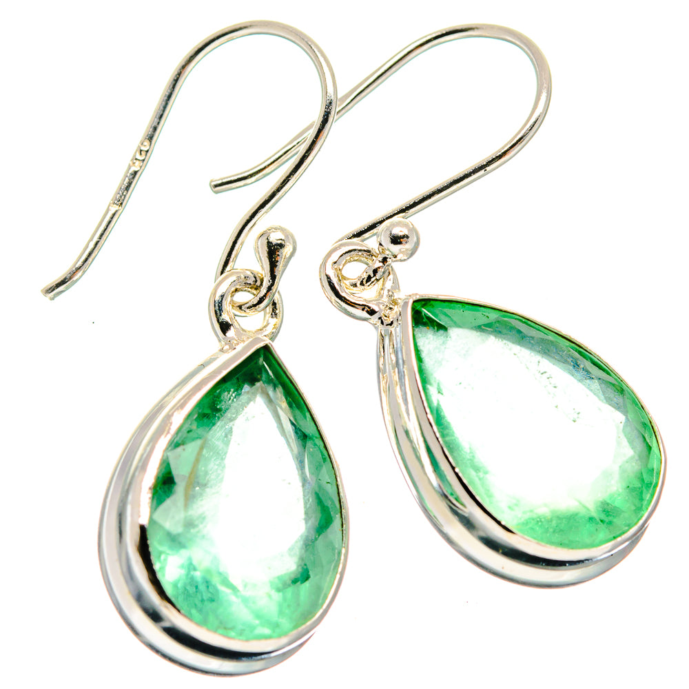Green Fluorite Earrings handcrafted by Anasilvercos - EARR424172